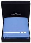 URBAN FOREST Leather Men's Wallet, Light Blue/White, Casual