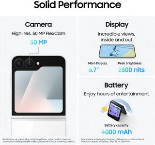 Samsung Galaxy Z Flip7 FE 256GB Smartphone – Black
