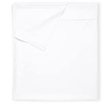 White Flat Sheet Double, 400 Thread Count, 100% Cotton Sheet, Soft & Superior To Fake Egyptian Quality Claims, Breathable Bedsheet (Bright White, Double)