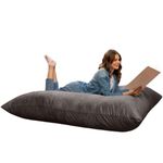 Jaxx Pillow Saxx 5.5-Foot - Huge Bean Bag Floor Pillow and Lounger, Charcoal