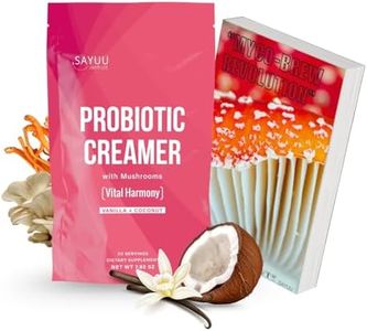 SAYUU Functional Probiotic Creamer With Mushrooms – Enriched With Powerful Adaptogenic Mushrooms Like Lion's Mane, Reishi, And Cordyceps For Energy, Focus, And Stress Relief (30 Servings)