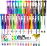 VaOlA ART Colored Pens 30 Psc Glitter Gel Pens for Kids Colorful Pens for Spirograph Deluxe Design Set