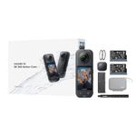 Insta360 X5 Essentials Bundle – Waterproof 8K 360° Action Camera Kit, Invisible Selfie Stick, Fast Charge Case, Lens Guards & Carry Case