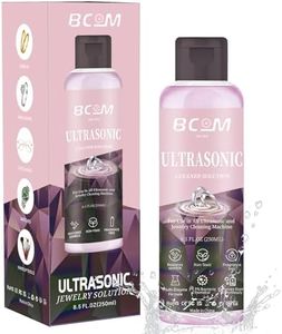 Ultrasonic Jewelry Cleaning Solution, Great for Use in All Ultrasound Machines, Eyeglass and Rings, Effective Solution for Cleaning Gold, Silver, Platinum, Diamonds, and Watch, 8.5 oz/250 ml,Pink
