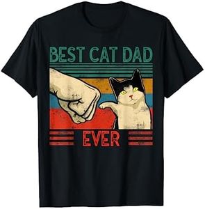 Best Cat Dad Ever Tshirt - Cute Vintage Best Cat Dad ever T-Shirt