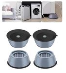 VALUEDEAL Washing Machine Stand Refrigerator Anti Vibration with Suction Cup Kitchen Accessories Items Washer Dryer Furniture Sofa Leg Anti Walk Slip Rubber Pad (Washing Machine Pad 4)