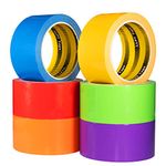 LLPT 6 Pack Rainbow Duct Tape | Assorted Colors - Blue Purple Yellow Green Orange Red | Fabric Gaffer Tape (DT506) | 50MM x 14M