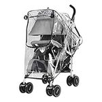 Gobesty Universal Rain Cover for Pushchair Stroller, Rain Cover for Pram with Nylon Waterproof Zipper, Transparent Stroller Rain Cover, Baby Travel Weather Shield for Umbrella Stroller