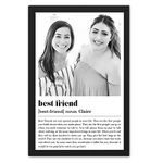 Ritwika's Personalized Best Friend Photo Frame With Custom Message | Gift For Birthday Anniversary or Any Occasion Of Friends and Relatives | Size 9.5 x 13.5 IN | Set of 1