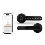 Simpled LF LeverLine Smart Lock, Fingerprint Keyless Security Entry Door Lock, Bluetooth Electronic Deadbolt, Touch Keypad, Smartphone Access (Dark)…