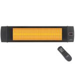 UFO Blackline 20 | Wall Mounted Electric Infrared Heater with Remote Control | Vertical and Horizontal | 2000-Watt Heater with Remote | Black | Energy Efficient Heater