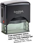 ExtraMark Return Address Stamp - 5 Lines Personalized Stamp - Customizable Text Stamp – Self Inking Design - Exclusive Features - Multiple Ink Color Options and Fonts