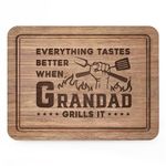 Leebbsin Grandad Gifts, Grandad Birthday Gifts- Wooden Chopping Board Engraved with Heartwarming Messages- Thoughtful Birthday Gifts for Grandad/Grandpa, Grandad Christmas Gifts/Presents,11"*8.5"