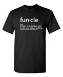 Mens Funcle Gift for Uncle Graphic Novelty Funny T Shirt, Black, X-Large