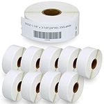 BETCKEY - Compatible DYMO 30252 (1-1/8" x 3-1/2") Address & Barcode Labels - Compatible with DYMO Labelwriter 450, 4XL & Zebra Desktop Printers [10 Rolls/3500 Labels]