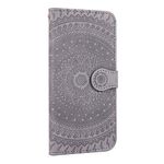 Thoankj Samsung Galaxy A70 Case Mandala, Shockproof PU Leather Flip Wallet Cover with Magnetic Stand Card Holder ID Slot Folio Soft TPU Bumper Protective Case for Samsung Galaxy A70 Grey