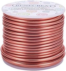 BENECREAT 9 Gauge Jewelry Craft Aluminum Wire 55 Feet Bendable Metal Sculpting Wire for Craft Floral Model Skeleton Making (Copper, 3mm)