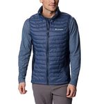 Columbia Men's Powder Pass Vest Puffer Vest Body Warmer, Dark Mountain x Collegiate Navy, Size XL