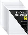 HYARUAT 8.5 x 11 Rigid Clear Toploaders - PVC Document Sheet Protectors, Plastic Sleeves for Papers, Photos, and Menu Covers, 10 Pack