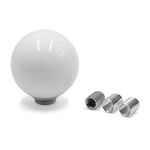 uxcell White Ball Shaped Automobile Vehicle Car Manual Gear Shift Lever Knob