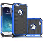 Tekcoo iPhone 6S Case, (TM) [Tmajor Series] iPhone 6 / 6S (4.7 INCH) Case Shock Absorbing Hybrid Best Impact Defender Rugged Slim Cover Shell w/Plastic Outer & Rubber Silicone Inner [Blue/Black]