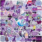 100 PCS Girl's Purple Aesthetic Stickers Pack for Teens Girls Boys, Cute Purple Stickers, Waterproof Vinyl Stickers, Vsco Stickers for Laptop Water Bottles Car Bicycle Skateboard Motorcycle Luggage