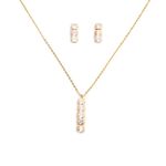 Salty Diwali Special Brilliance Diamond Jewellery Set for Women & Girls | 14k Gold Plated | Necklace & Earrings Gift Box | Festive, Birthday, Anniversary Gift for Girlfriend, Wife, Sister & Mother | Aesthetic Jewelry | Accessories for Everyday Wear