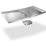 Grease Tray with Catch Pan - Adjustable Drip Pan for Gas Grill Models from Dyna Glo, Nexgrill, Expert Grill, Kenmore, BHG and More - Stainless Steel Grill Replacement Parts(Width 30"-36")