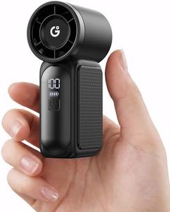 Gaiatop Portable Handheld Mini Fan, 3.5 Inch 16900 RPM High Speed Personal Fan, 6 Gears Strong Wind, LED Display, USB Rechargeable Battery Operated, Women, Makeup, Travel Outdoor, Black