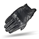 SHIMA Caliber Black, Heritage Retro Vintage Classic Summer Motorcycle Gloves (S-XXL), Black, Size:M