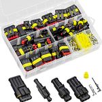 352 PCS Waterproof Electrical Connector Kit, 1 2 3 4 Pin Waterproof Car Wire Connector, Automotive Electrical Plugs and Connectors for Motorcycle Scooter Car Truck Boats