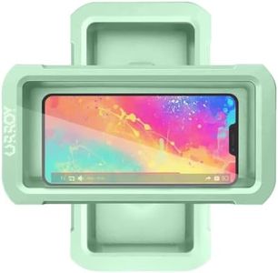 URROY Shower Phone Holder Waterproof, 360° Rotation Shower Phone Case, Anti-Fog High Sensitivity Universal Cover Mount Stand for Bathroom Wall Mirror Bathtub Kitchen, Gift for Men Women