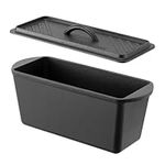 Navaris Cast Iron Bread Loaf Tin with Lid, 34cm, Black - Even Heat Distribution - Pre-Seasoned Non-Stick Baking Pan - Cake and Bread Tins for Roasting, Oven Cooking & Grilling