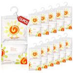 Jabykare Moisture Absorber Hanging Packets (12 Pack), No Fragrance, Humidity Packs, Hanging Dehumidifier Bags for Closet, Bathrooms, Laundry