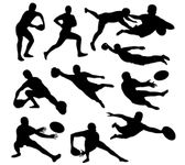 Fun Rugby Player Sport 10 Sticker Pack Light Switch Stickers Also Use on Laptop/Tablet/Car Small Decal (Black)