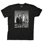 Ripple Junction Mens Tommy Boy Photo T-Shirt - Tommy Boy Mens Fashion Shirt - Chris Farley & David Spade Tee - Black - S