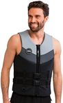 Jobe 50N Neoprene Wetsuit Watersports Waterski Jetski Wakeboarding Safety Impact Vest - Top - Grey - Unisex Vest Size - XL