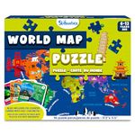 Skillmatics World Map Puzzle - 96 Piece Jigsaw Puzzle, Educational Toy, Geography for Kids, 400+ Facts, for Boys & Girls Ages 6 to 12