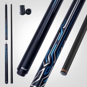CRICAL Carbon Fiber Jump Break Cue Series 3 Piece Jump Cue Professional Break Cue with 13mm Tip and Uni-loc Joint for Competitions(Blue)