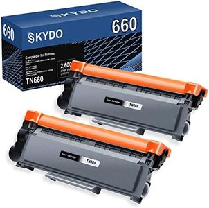 Compatible Toner Cartridge Replacement for Brother TN660 TN630 TN-660 TN-630 Work with DCP-L2520DW DCP-L2540DW HL-L2320D HL-L2360DW HL-L2380DW MFC-L2700DW MFC-L2720DW (Black, 2 Packs)
