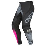 O'Neal | Women's Motocross Pants | Enduro MX | Maximum Freedom of Movement, Lightweight, Breathable and Durable Design | Women's Pants Element Racewear V.22 | Women | Black Grey Pink | Size 30