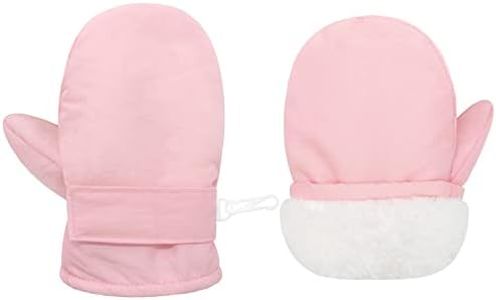 Sarfel Toddler Mittens Waterproof Toddler Gloves Baby Winter Mittens Toddler Snow Gloves Baby Mittens Toddler Winter Gloves, Pink, 6-24 Months