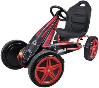 Hauck Hurricane Pedal Go Kart, Ride-On Toy w/ Rubber Tires & Handbrake, for Kids Ages 4-10