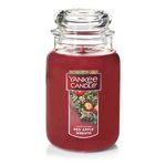 Yankee Candle Scented Candle, Red Apple Wreath, Original Large Jar Candle, 110-150 Hours of Burn Time, 22 oz.