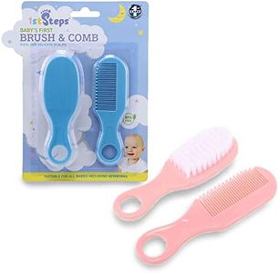 Baby Brush & Comb Set 2pc Pink & Blue Baby Hair Brush for Newborns & Toddlers