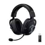 Logitech G Pro X Lightspeed Wireless Gaming Headset: Blue VO!CE Detachable Boom Mic, DTS:X 2.0—7.1 Surround, 50 mm Drivers, for PC, PS5, PS4 - Black - G Pro X Lightspeed Wireless Gaming Headset