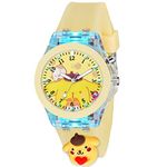 SWADESI STUFF Cute Cartoon Multi Color Lights Rubber Strap Analog Watch for Girl (Pikacu), Multi-Color Dial, Multi-Color Band