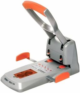 Rapid HDC150 Heavy Duty Hole Punch, Silver/Orange