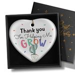 YZEXEZY Thank You Gifts,Thank You for Helping Me Grow Christmas Ornament for Mentor Mom Dad,Teacher Appreciation Gifts,Thanksgiving with Gift Box