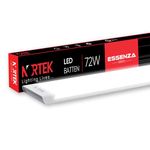Nortek Essenza 72 Watt 4 Feet 3 in 1 Colour Led Tube Light Batten for Home - Colour Changing Switch (Natural, Warm & Cool White Light), Fit for Wall, Ceiling or Hanging Clamps in any Room, Pack of 1
